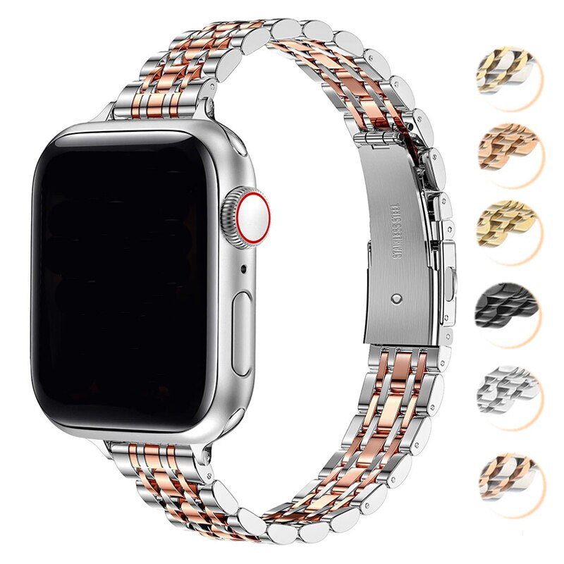 Stainless Steel Wicker Apple Watch Band