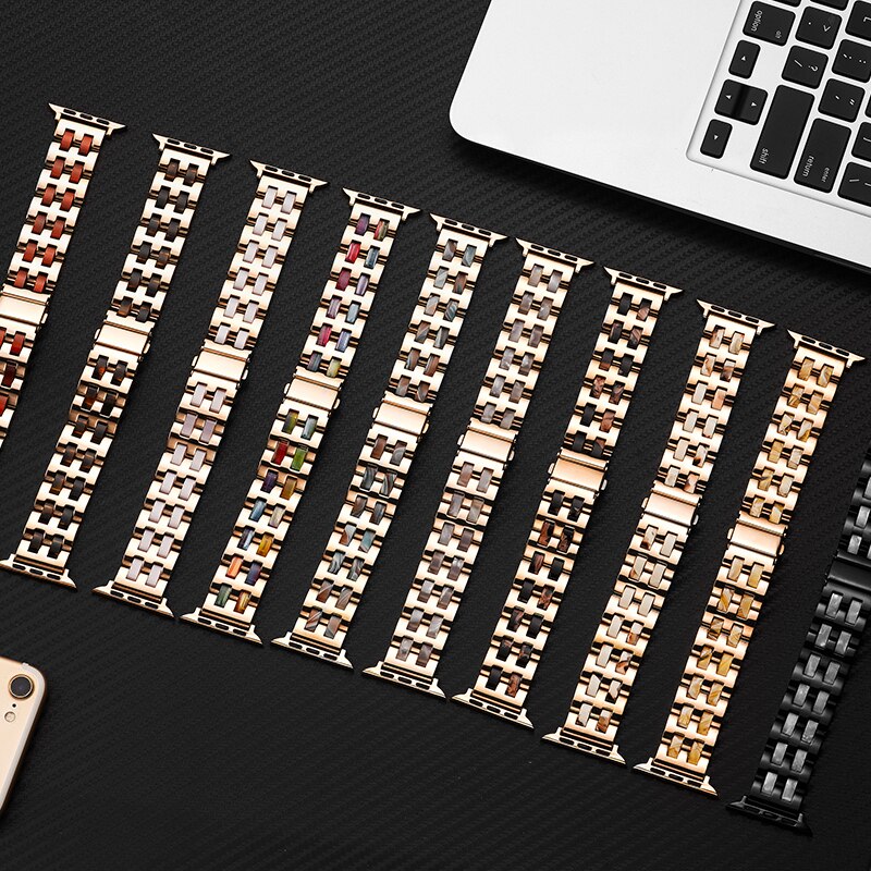 Resin & Stainless Steel Apple Watch Band