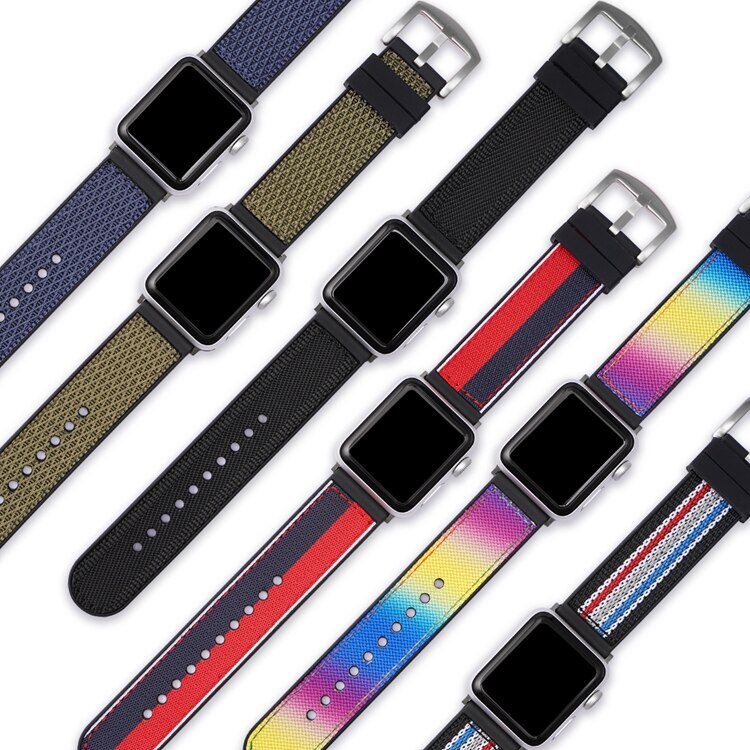 Silicone + Nylon Apple Watch Band