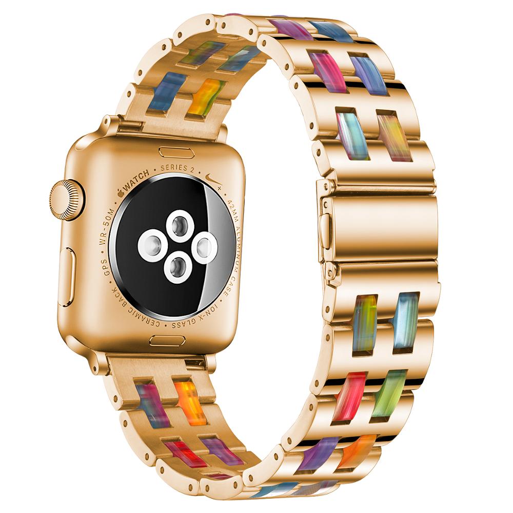 Resin & Stainless Steel Apple Watch Band