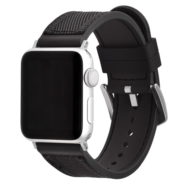 Silicone + Nylon Apple Watch Band