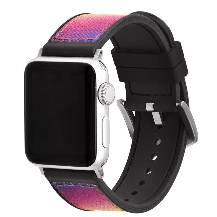 Silicone + Nylon Apple Watch Band