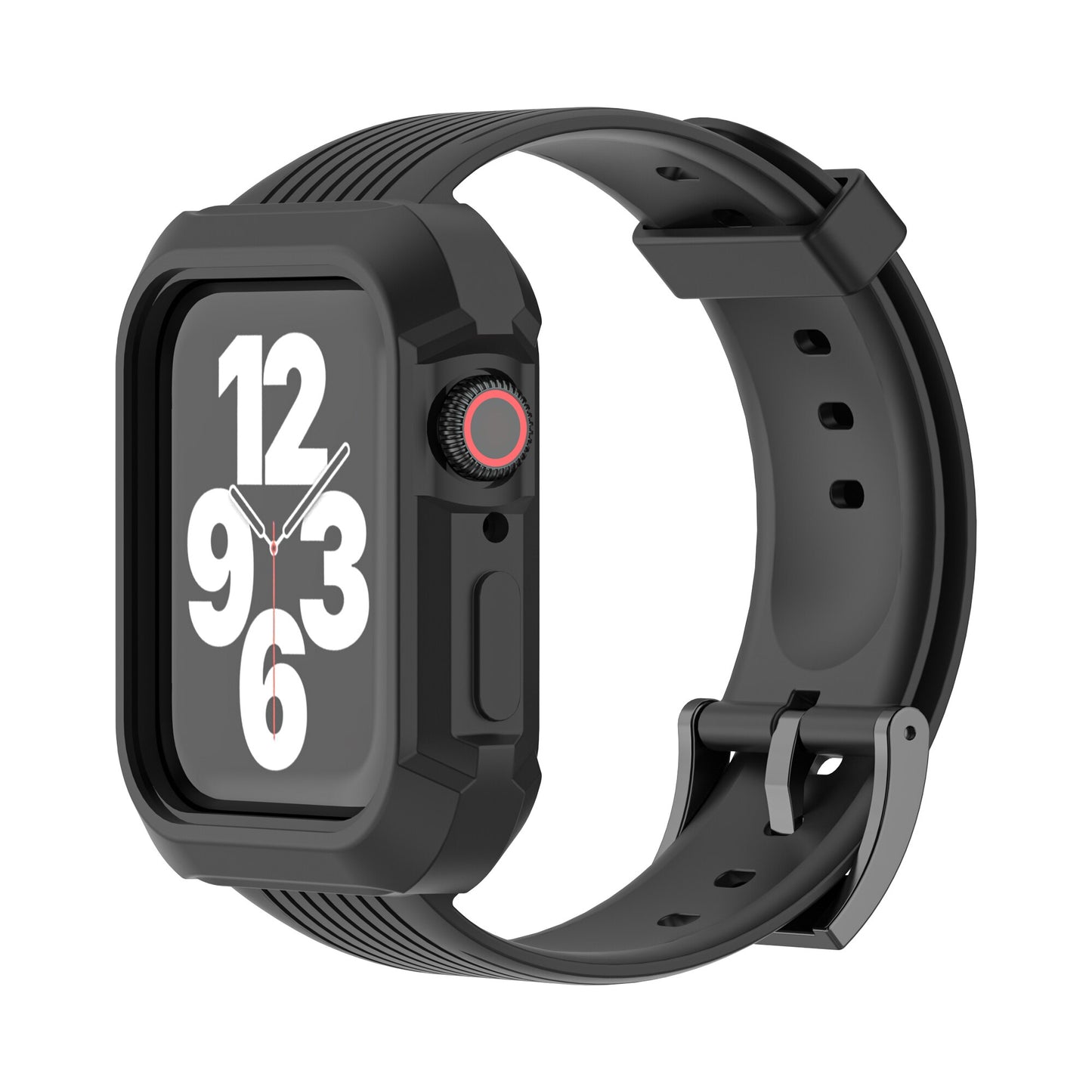 Silicone Strap with Case for Apple Watch Band