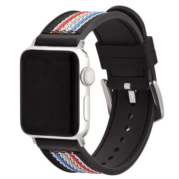 Silicone + Nylon Apple Watch Band