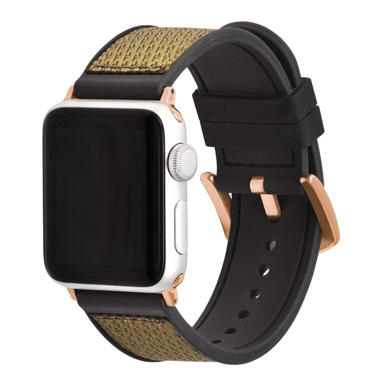 Silicone + Nylon Apple Watch Band