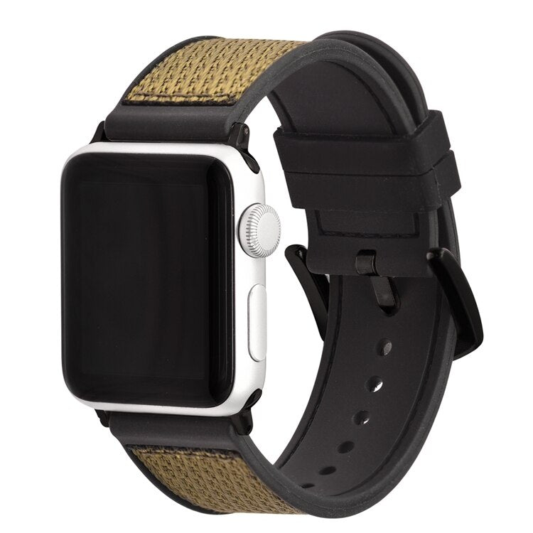 Silicone + Nylon Apple Watch Band