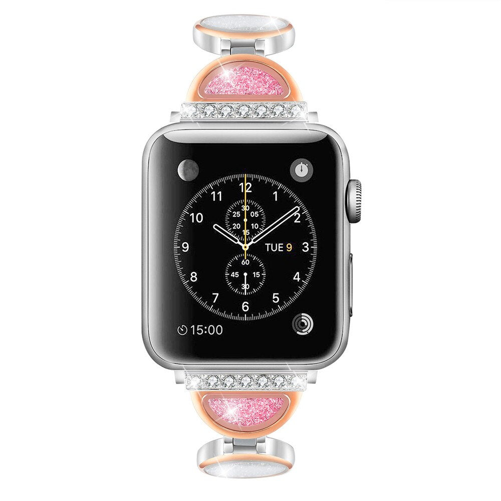 Apple Watch Stainless Steel Diamond Band Strap