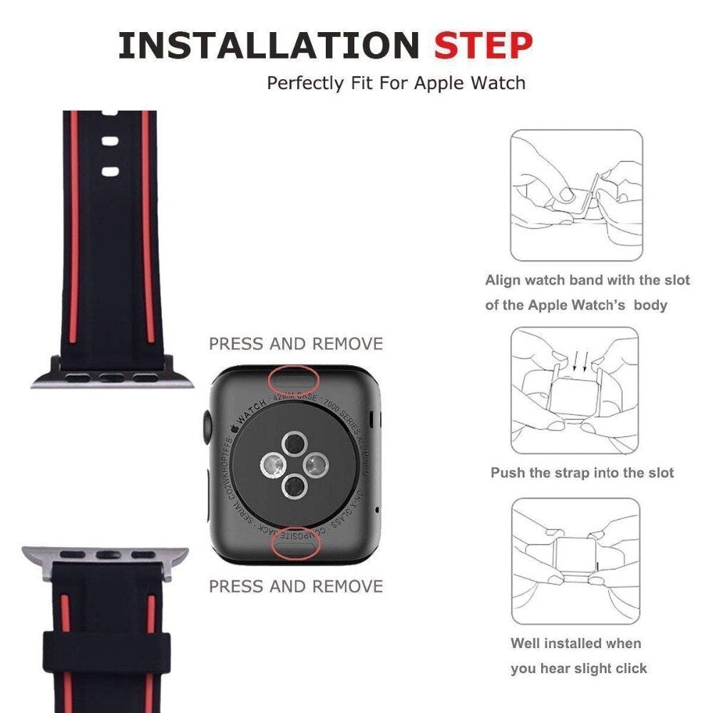 Sport Soft Silicone Strap For Apple Watch