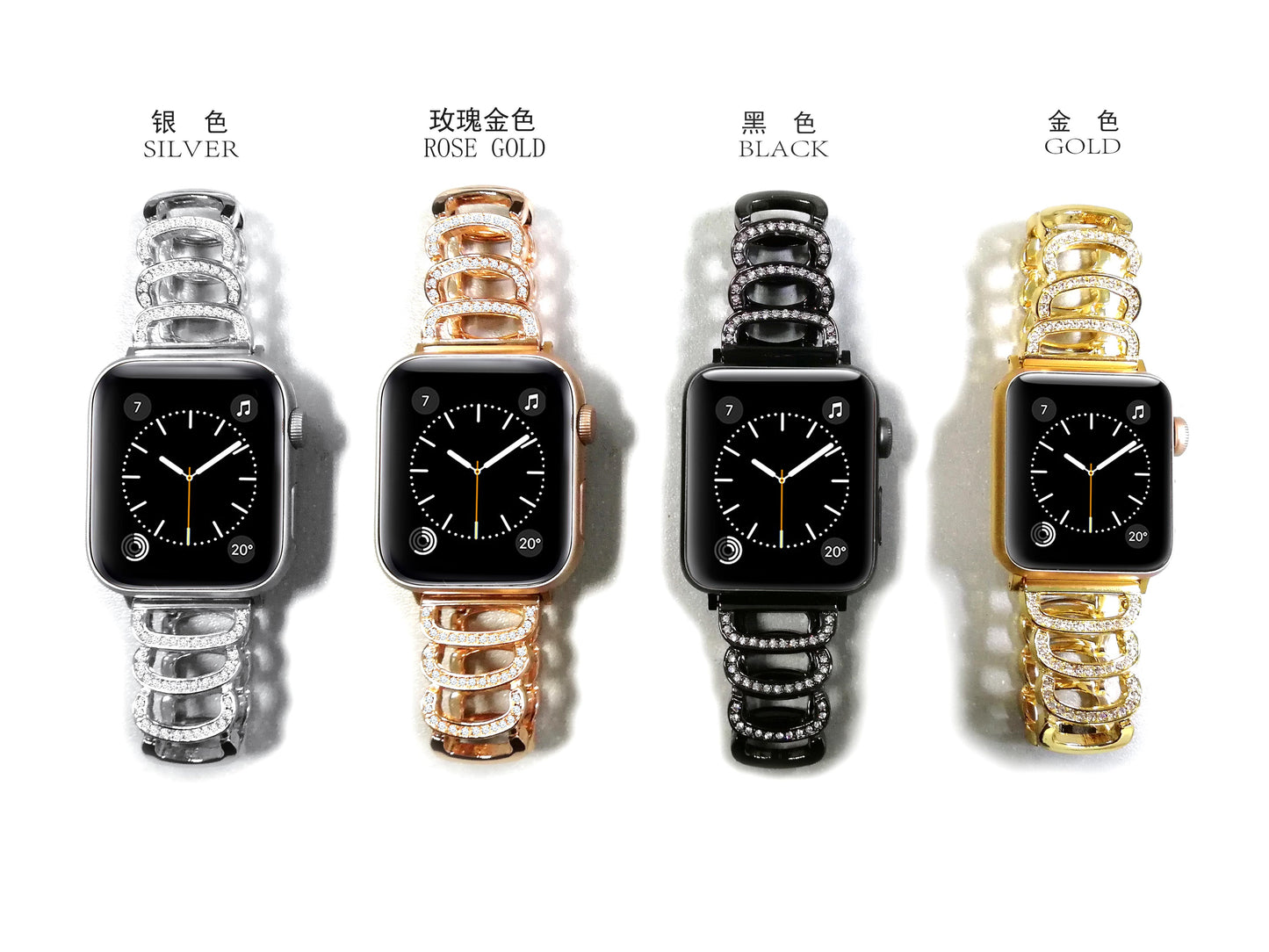 Luxury Diamond Stainless Steel Bracelet/Strap