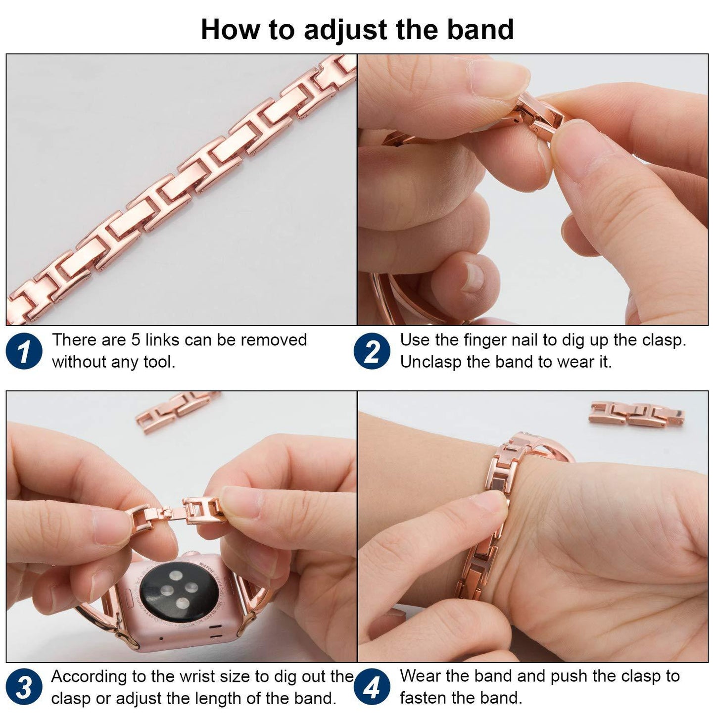 Diamond - Steel Apple Watch Band