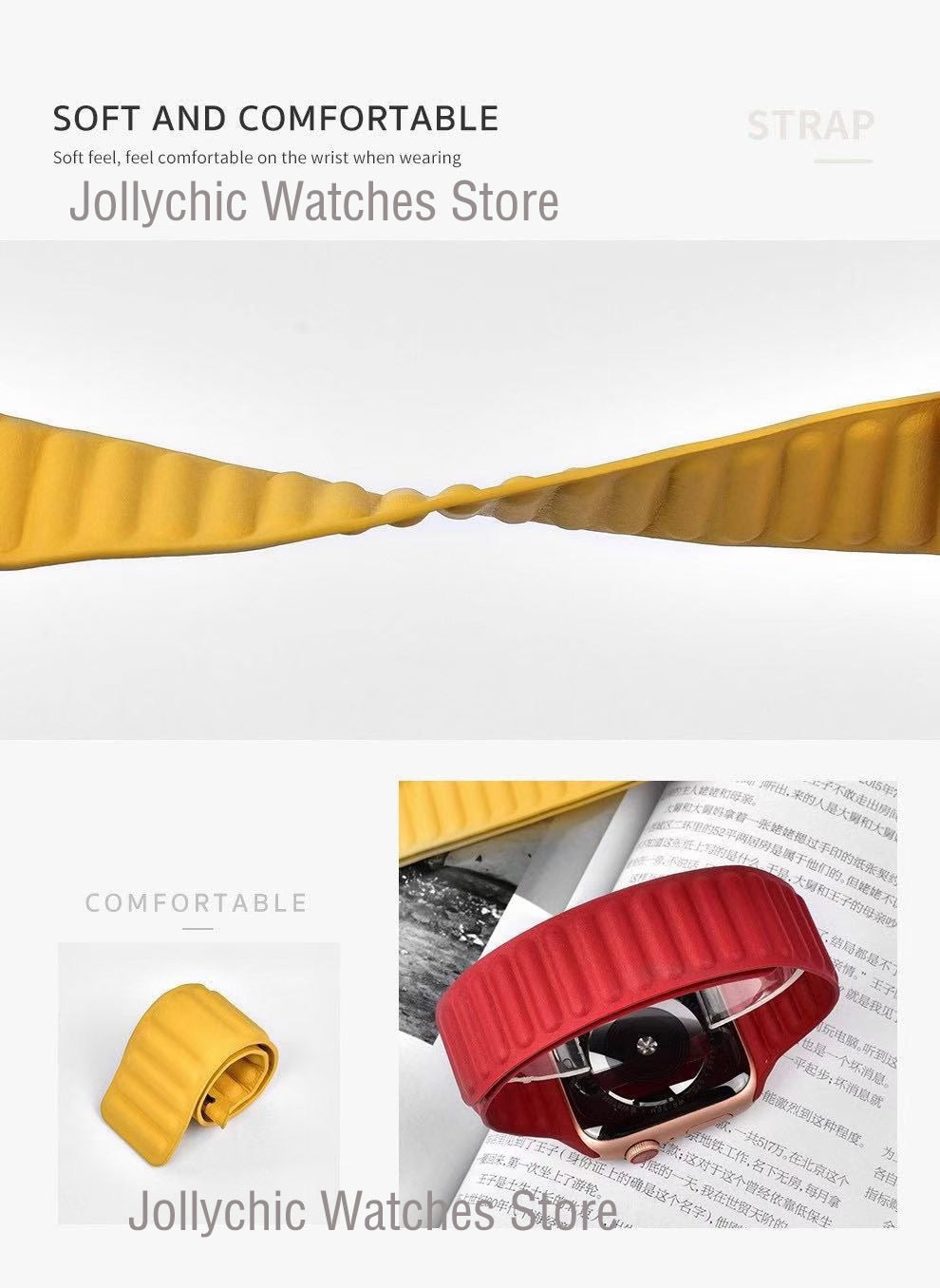 Strap for Apple Watch Leather Loop Watchband Bands