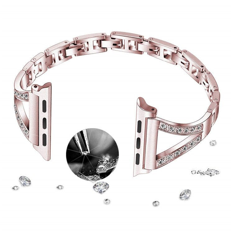 Diamond - Steel Apple Watch Band