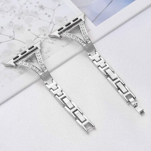 Diamond - Steel Apple Watch Band