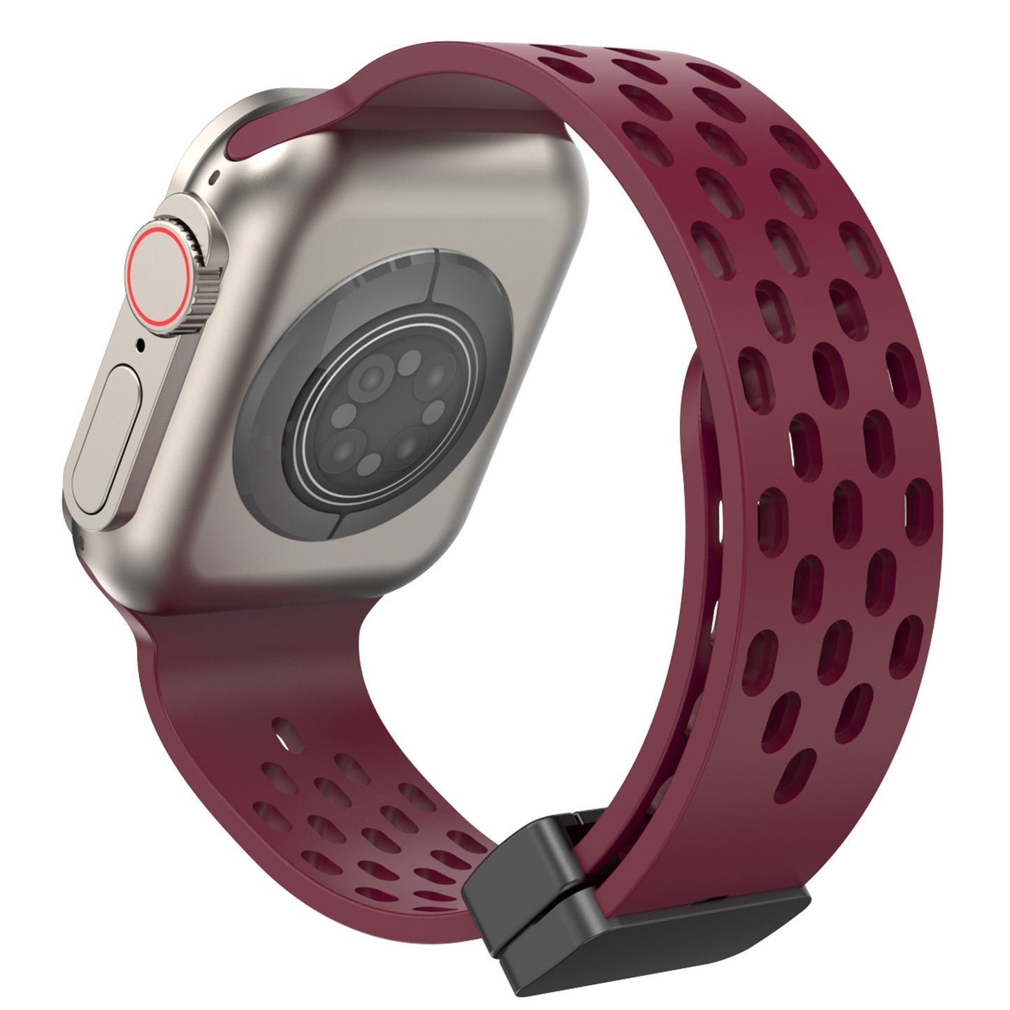 Silicone Strap For Apple Watch Ultra band + Magnetic Buckle Bracelet
