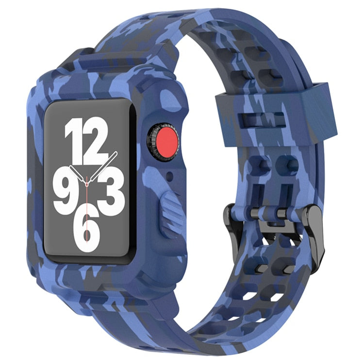 Silicone Strap +Case for Apple Watch Band/Strap