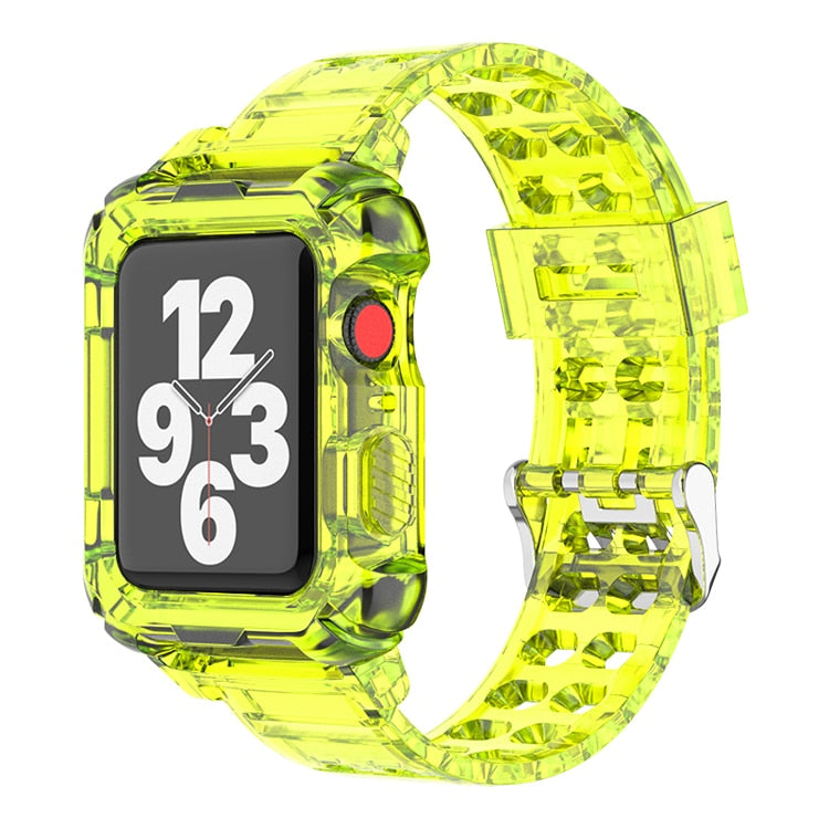 Silicone Strap +Case for Apple Watch Band/Strap