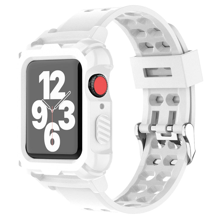 Silicone Strap +Case for Apple Watch Band/Strap