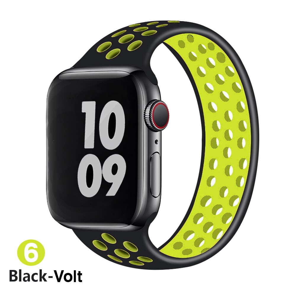 Silicone Solo Loop Strap for Apple Watch Band