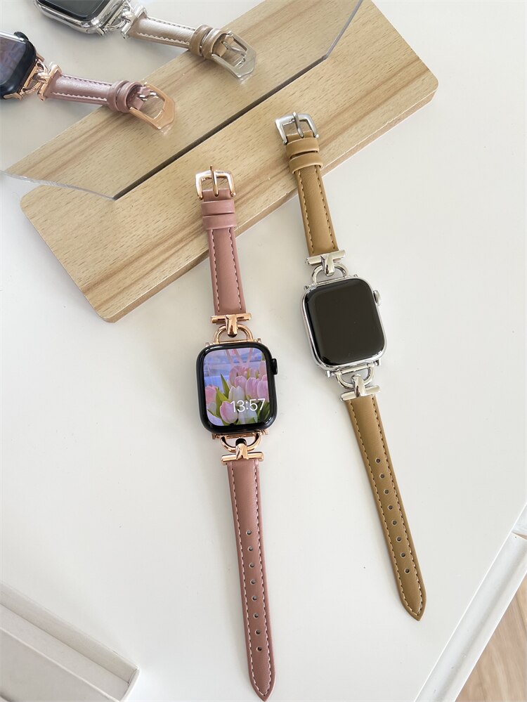 Apple Watch Leather Slim Strap