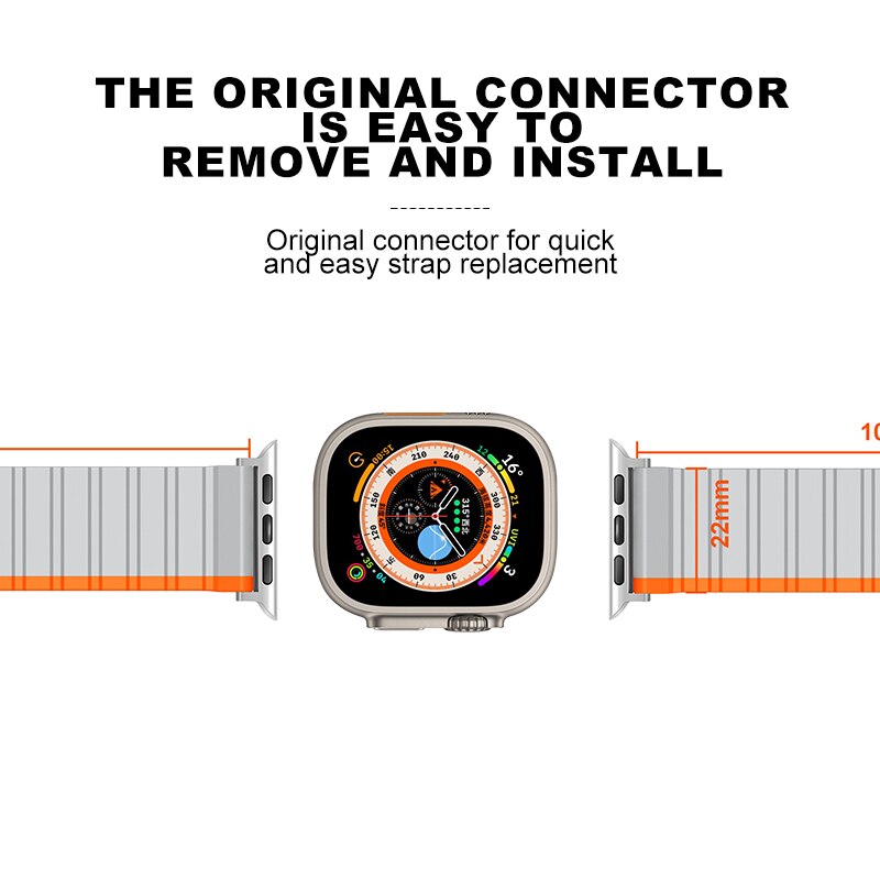 Silicone Magnetic loop for Apple Watch Band