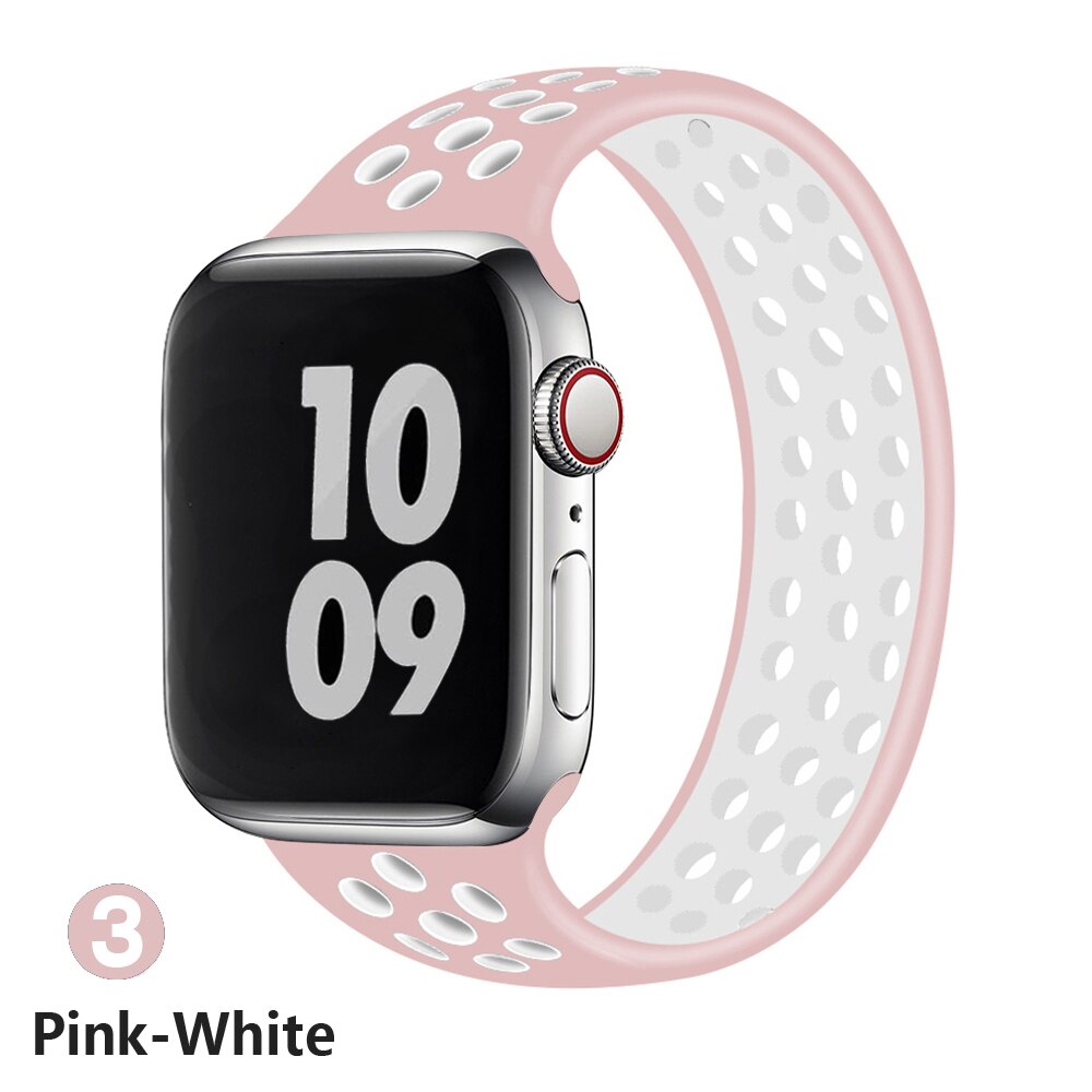 Silicone Solo Loop Strap for Apple Watch Band
