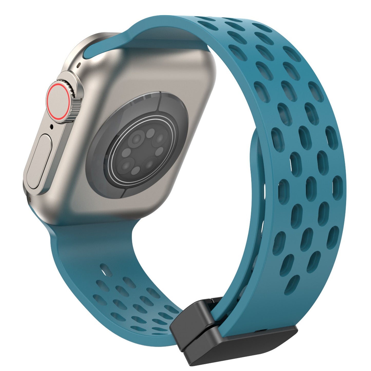 Silicone Strap For Apple Watch Ultra band + Magnetic Buckle Bracelet