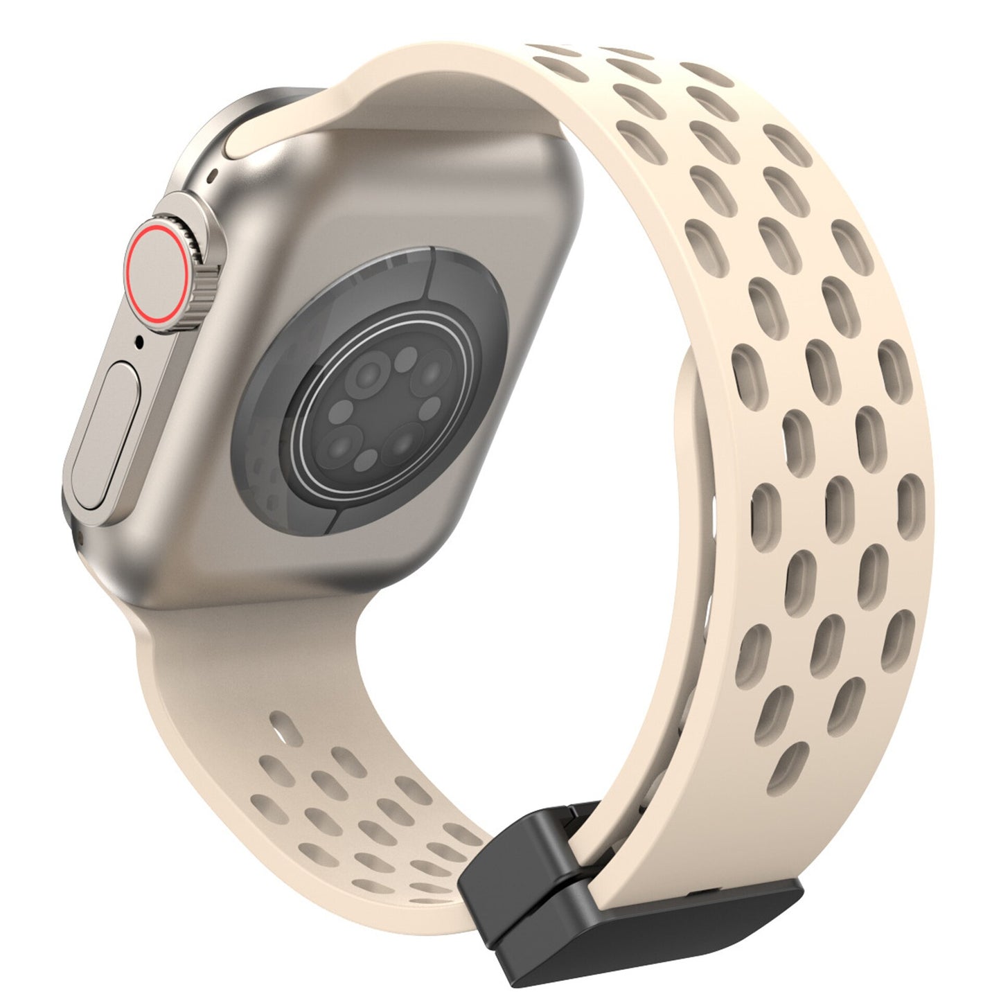 Silicone Strap For Apple Watch Ultra band + Magnetic Buckle Bracelet
