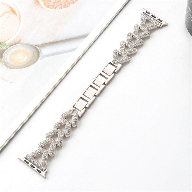Apple Watch Steel Luxury Chain Strap+Case Bracelet