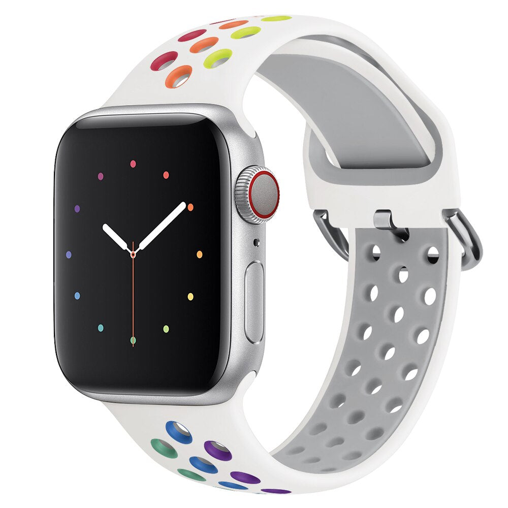 Silicone Strap Breathable Sport Bracelet Apple Watch