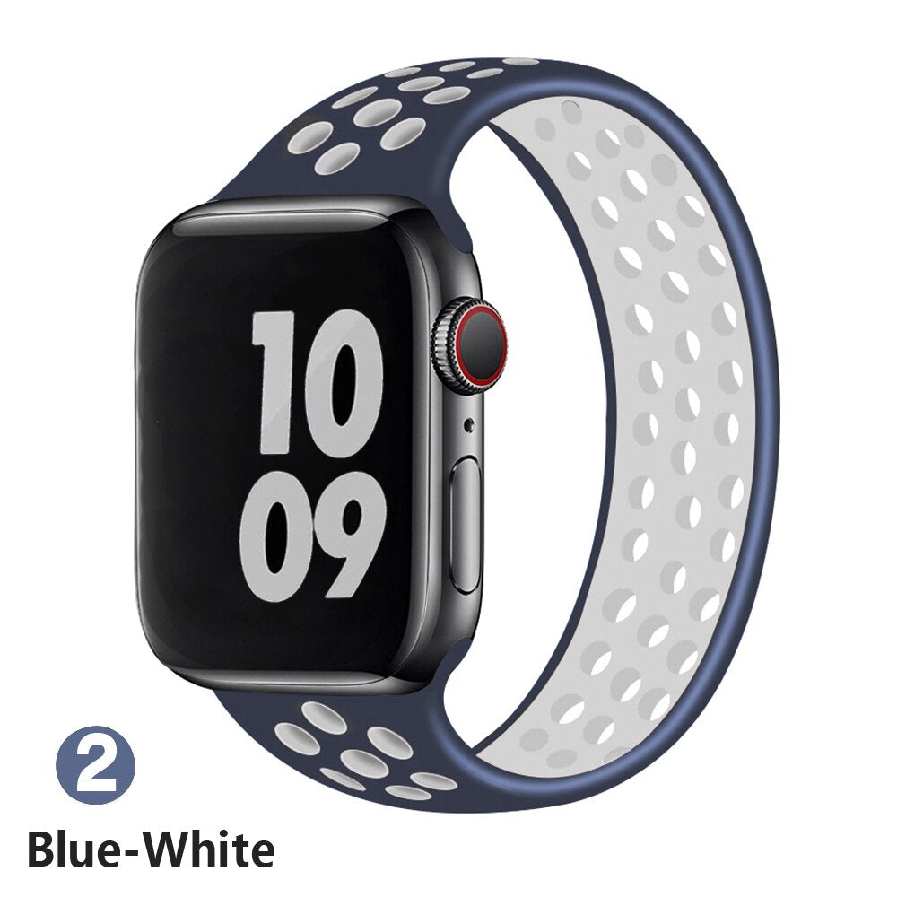 Silicone Solo Loop Strap for Apple Watch Band
