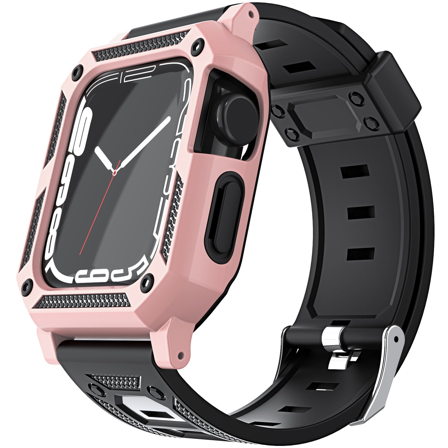 Silicone Strap For Apple Watch Case Bezel + TPU Band
