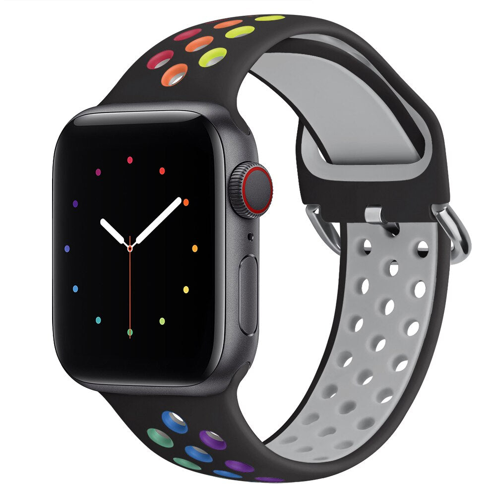 Silicone Strap Breathable Sport Bracelet Apple Watch