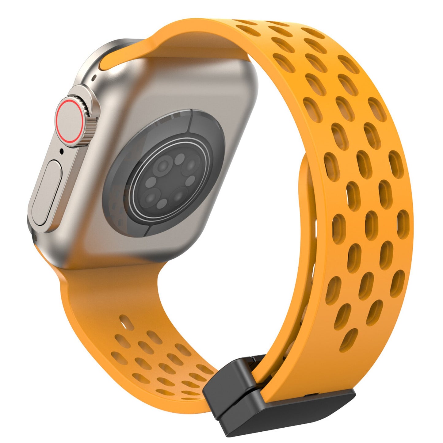 Silicone Strap For Apple Watch Ultra band + Magnetic Buckle Bracelet