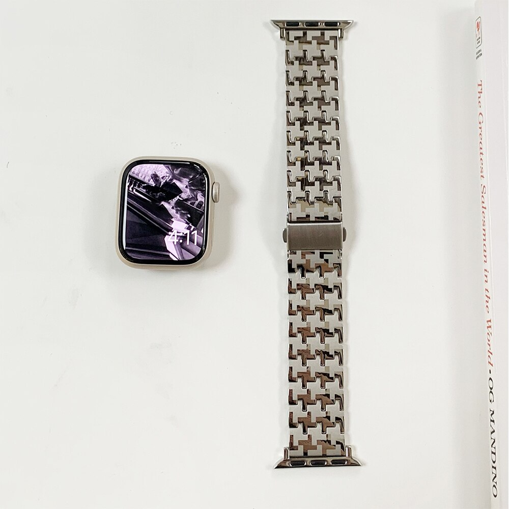 Women Gold Wristband for Apple Watch Band