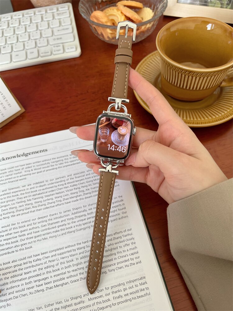 Apple Watch Leather Slim Strap