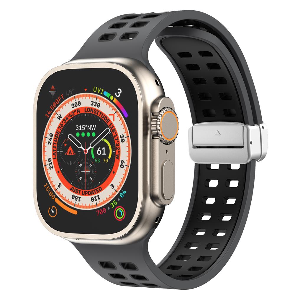 Magnetic buckle Silicone Strap For Apple Watch band