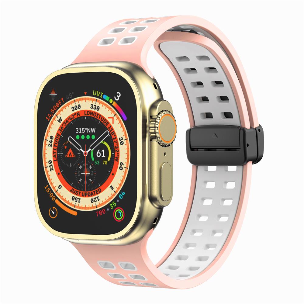 Magnetic buckle Silicone Strap For Apple Watch band