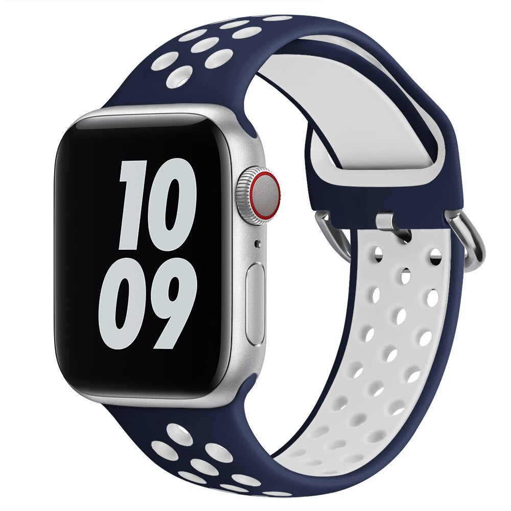 Silicone Strap Breathable Sport Bracelet Apple Watch
