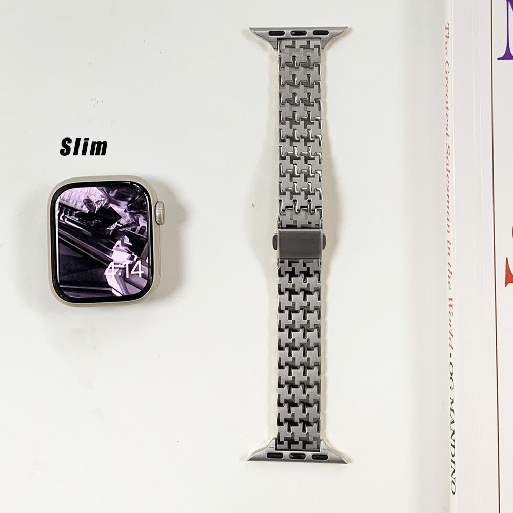 Women Gold Wristband for Apple Watch Band