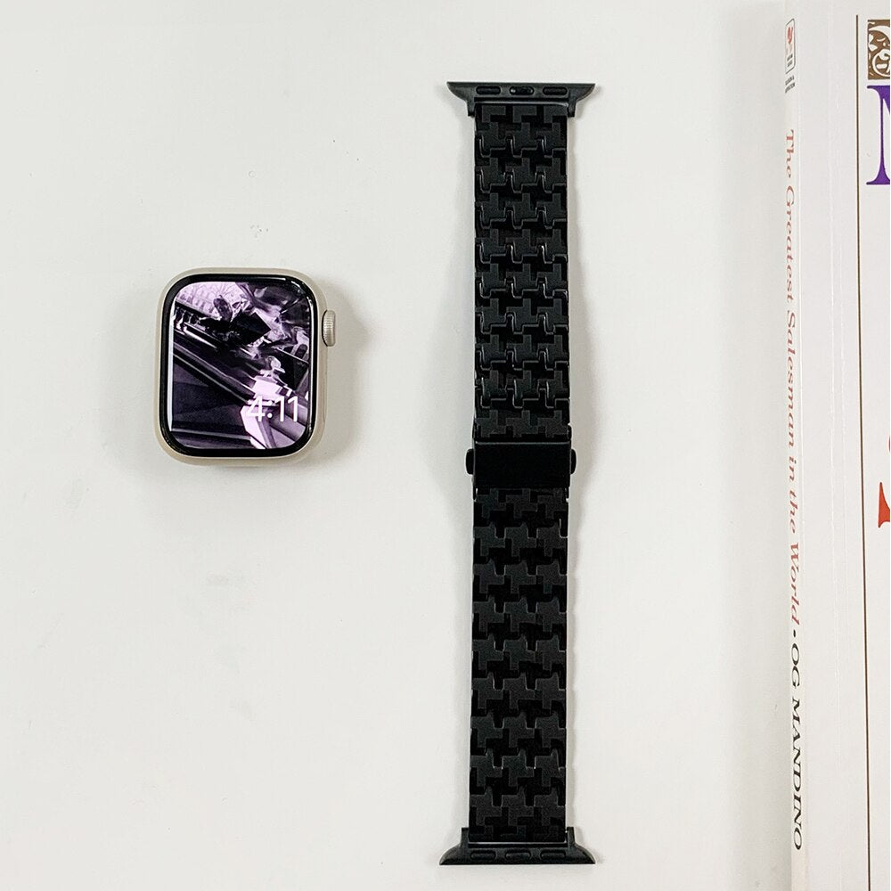 Women Gold Wristband for Apple Watch Band