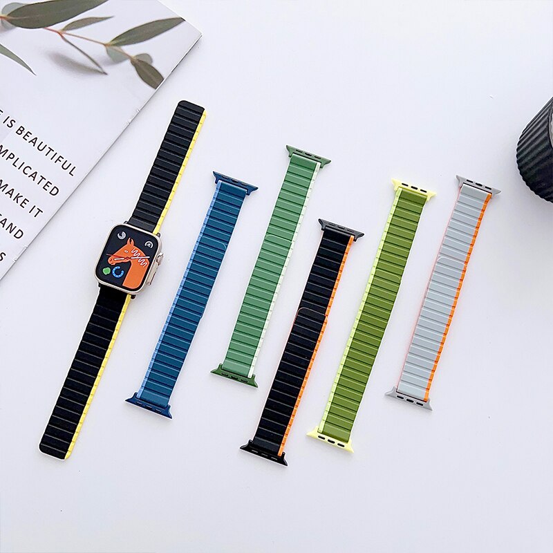 Silicone Magnetic loop for Apple Watch Band