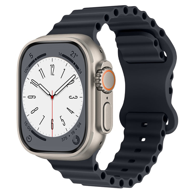 Silicone Ocean Strap For Apple Watch Band