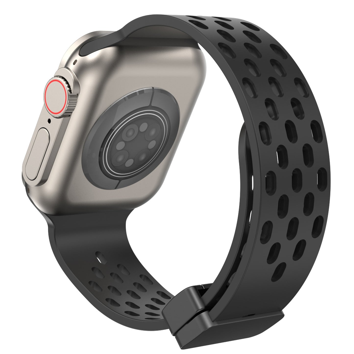 Silicone Strap For Apple Watch Ultra band + Magnetic Buckle Bracelet