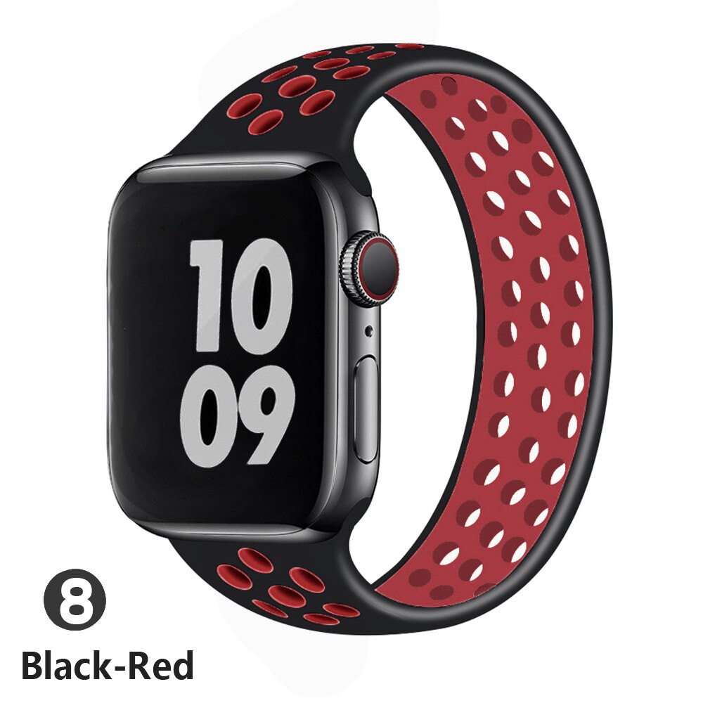 Silicone Solo Loop Strap for Apple Watch Band