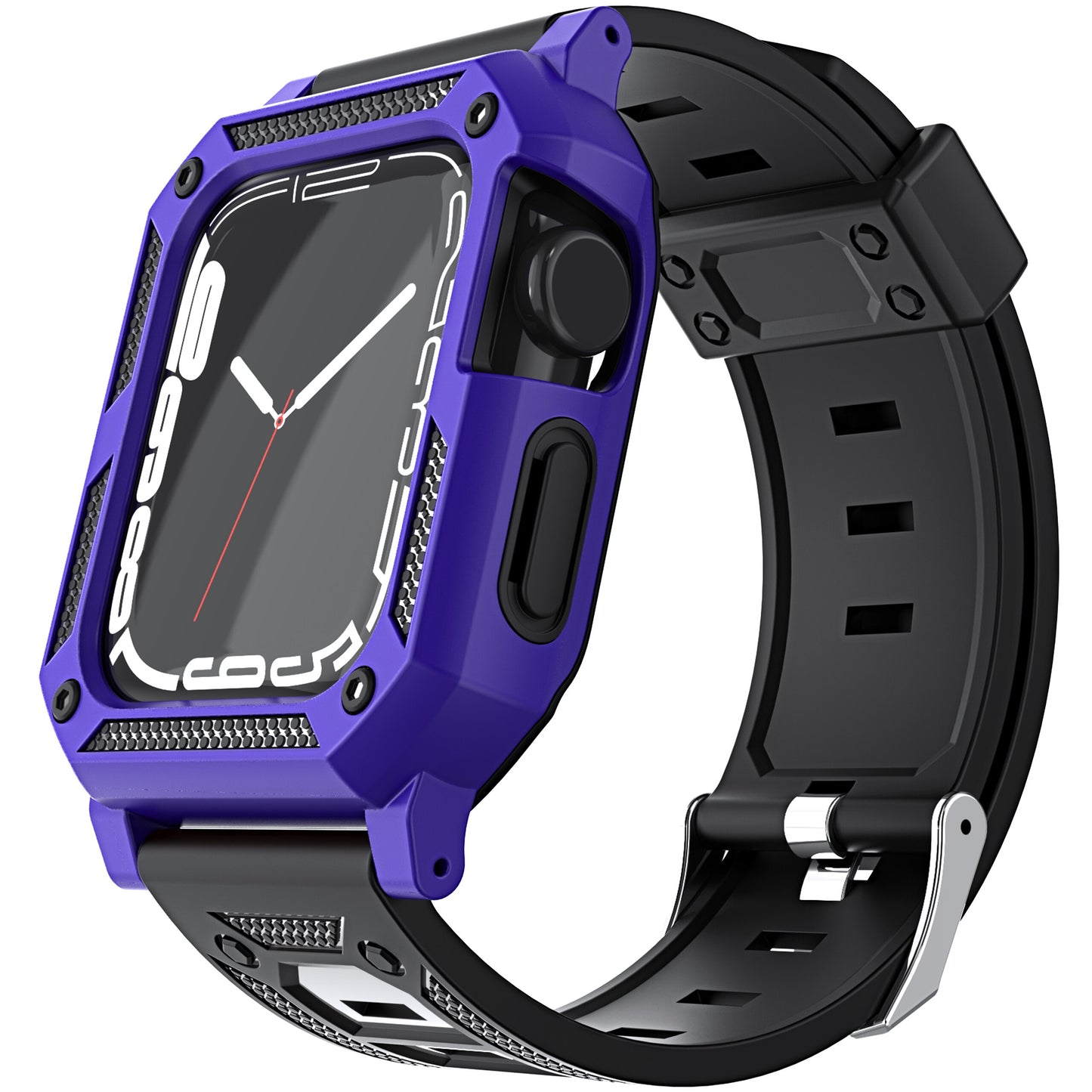 Silicone Strap For Apple Watch Case Bezel + TPU Band