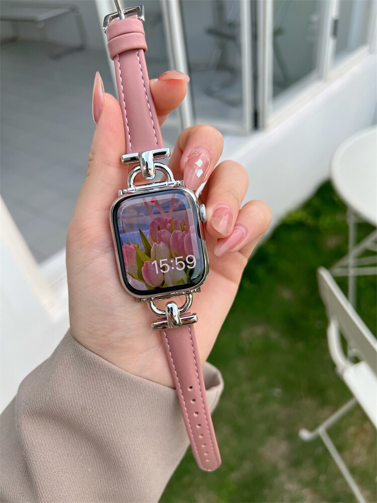 Apple Watch Leather Slim Strap