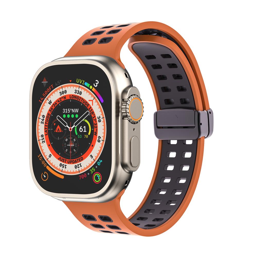 Magnetic buckle Silicone Strap For Apple Watch band