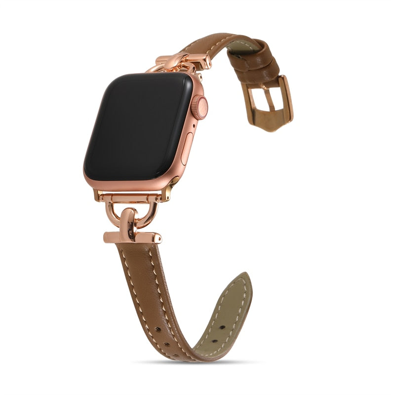 Apple Watch Leather Slim Strap