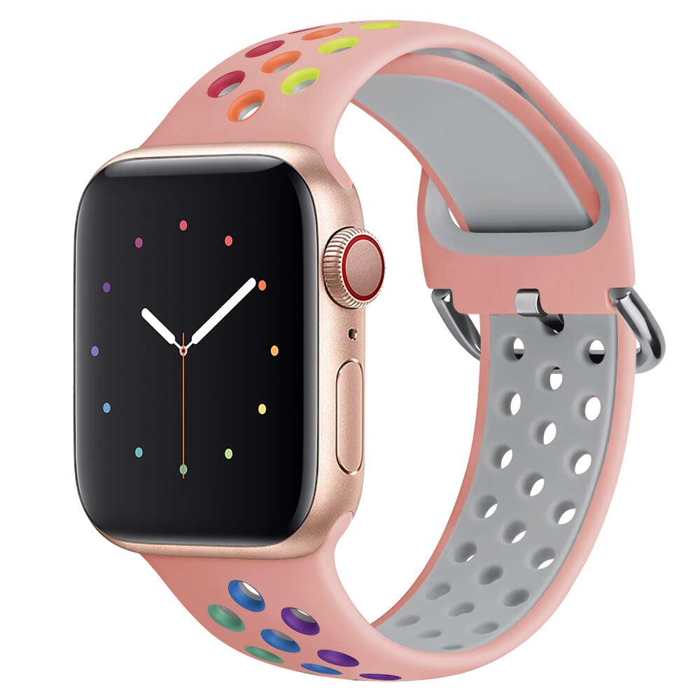 Silicone Strap Breathable Sport Bracelet Apple Watch
