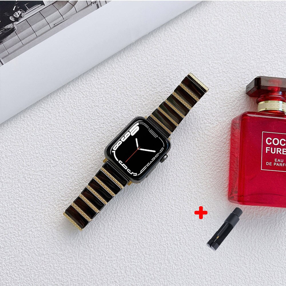 Ceramic Metal Apple Watch Strap